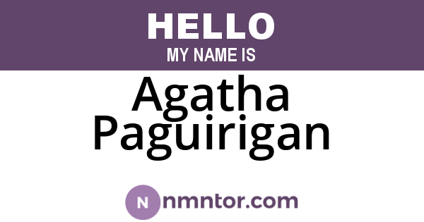 Agatha Paguirigan