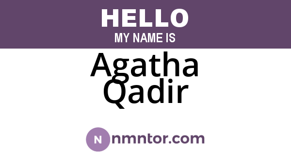 Agatha Qadir