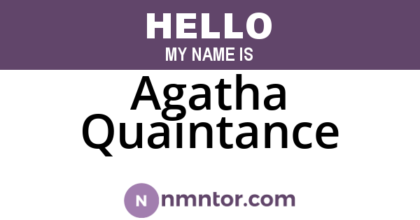 Agatha Quaintance