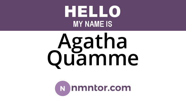 Agatha Quamme