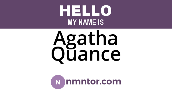 Agatha Quance