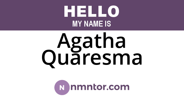 Agatha Quaresma