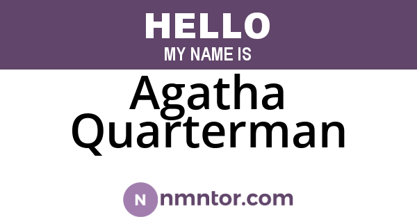 Agatha Quarterman