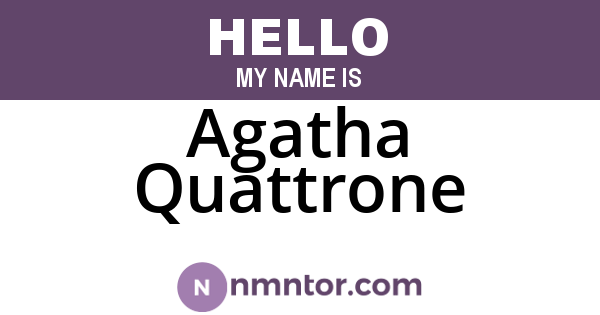 Agatha Quattrone