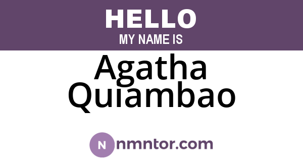 Agatha Quiambao