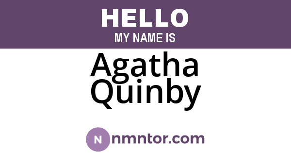 Agatha Quinby