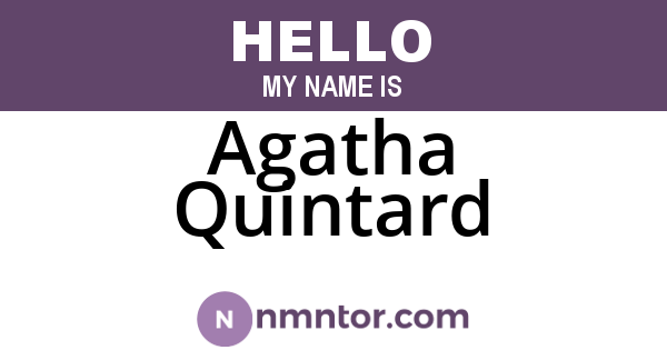 Agatha Quintard