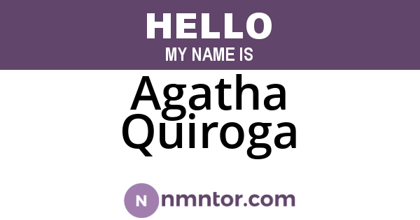 Agatha Quiroga