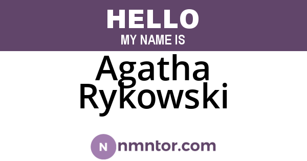 Agatha Rykowski