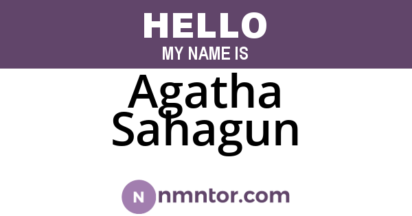 Agatha Sahagun