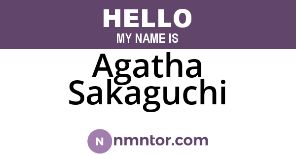 Agatha Sakaguchi