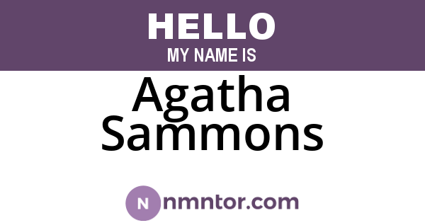 Agatha Sammons