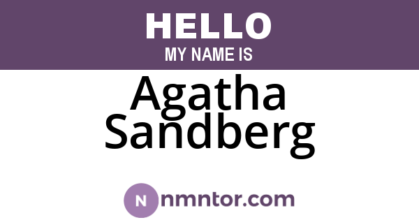 Agatha Sandberg