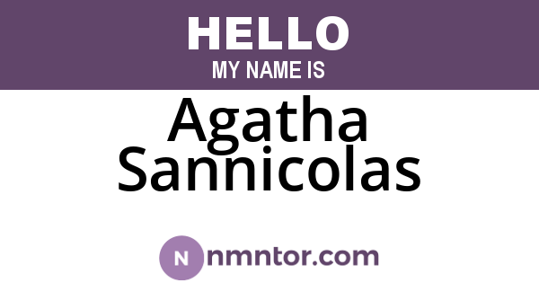 Agatha Sannicolas