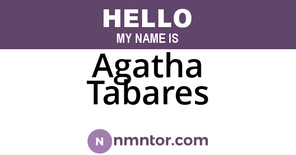 Agatha Tabares