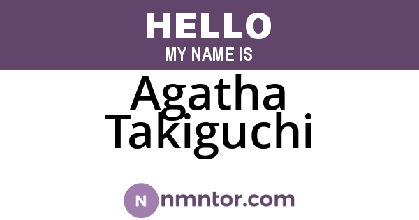 Agatha Takiguchi