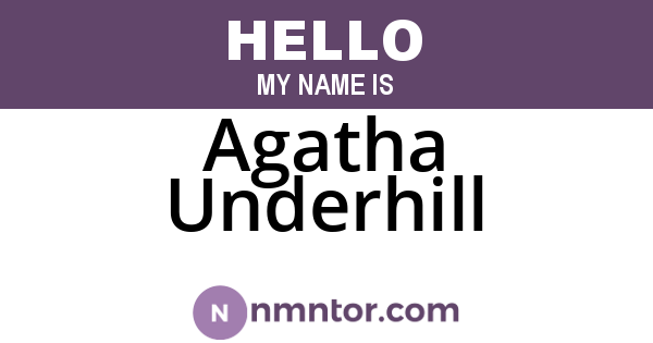 Agatha Underhill
