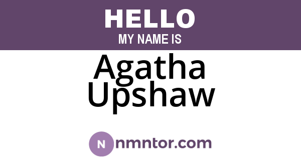 Agatha Upshaw
