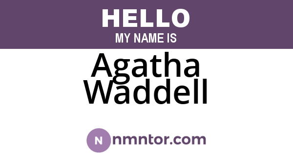 Agatha Waddell