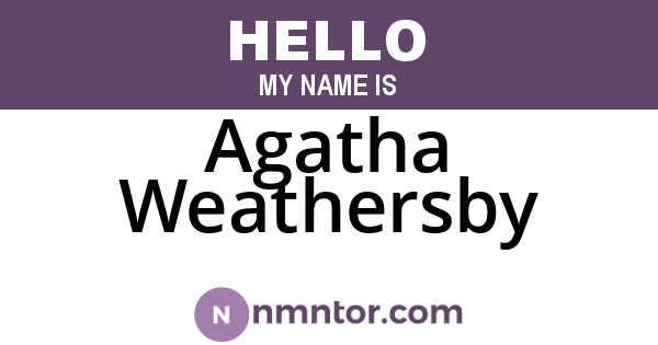 Agatha Weathersby