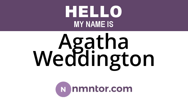 Agatha Weddington