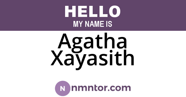 Agatha Xayasith