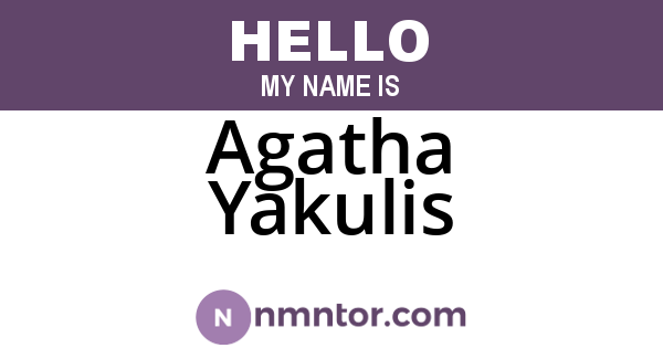 Agatha Yakulis