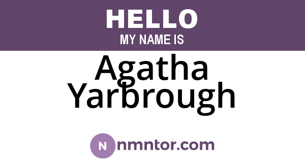 Agatha Yarbrough