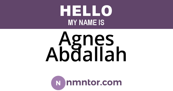 Agnes Abdallah