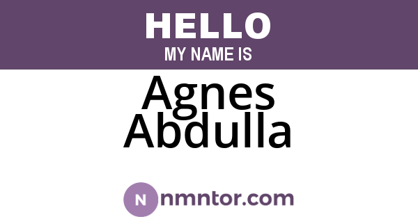 Agnes Abdulla