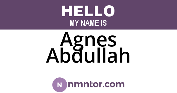 Agnes Abdullah