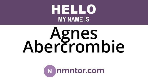 Agnes Abercrombie