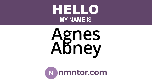 Agnes Abney