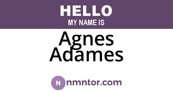 Agnes Adames