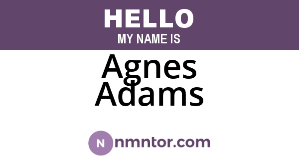 Agnes Adams