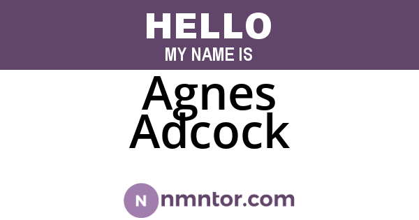Agnes Adcock