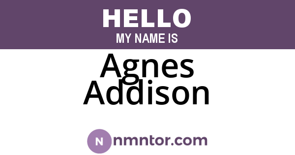 Agnes Addison