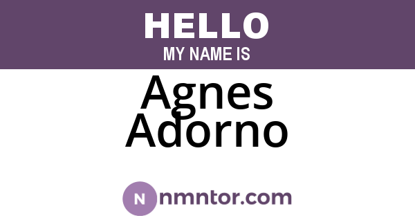 Agnes Adorno