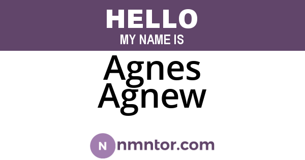 Agnes Agnew