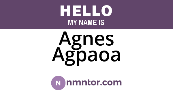 Agnes Agpaoa