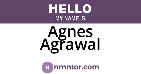 Agnes Agrawal
