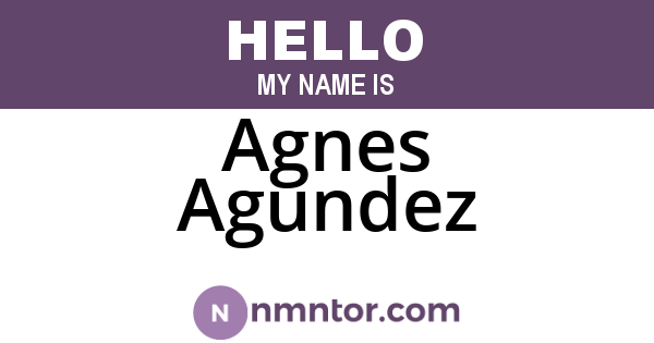 Agnes Agundez