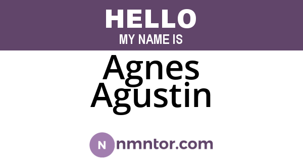Agnes Agustin