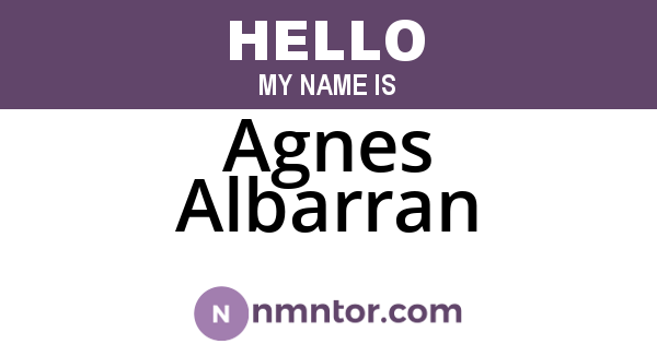 Agnes Albarran