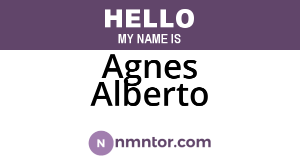 Agnes Alberto