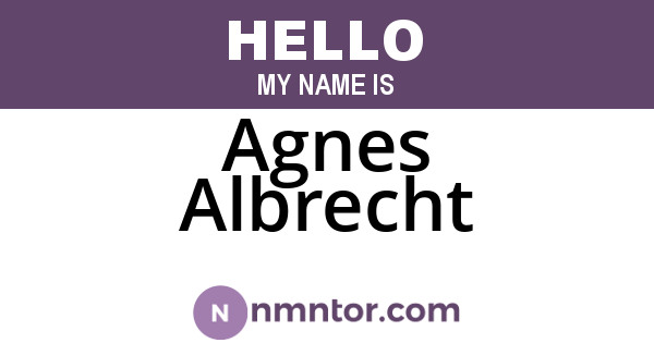 Agnes Albrecht