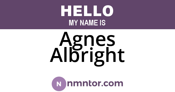 Agnes Albright