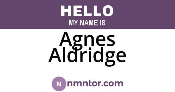 Agnes Aldridge