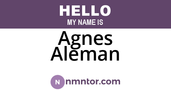Agnes Aleman