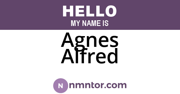 Agnes Alfred